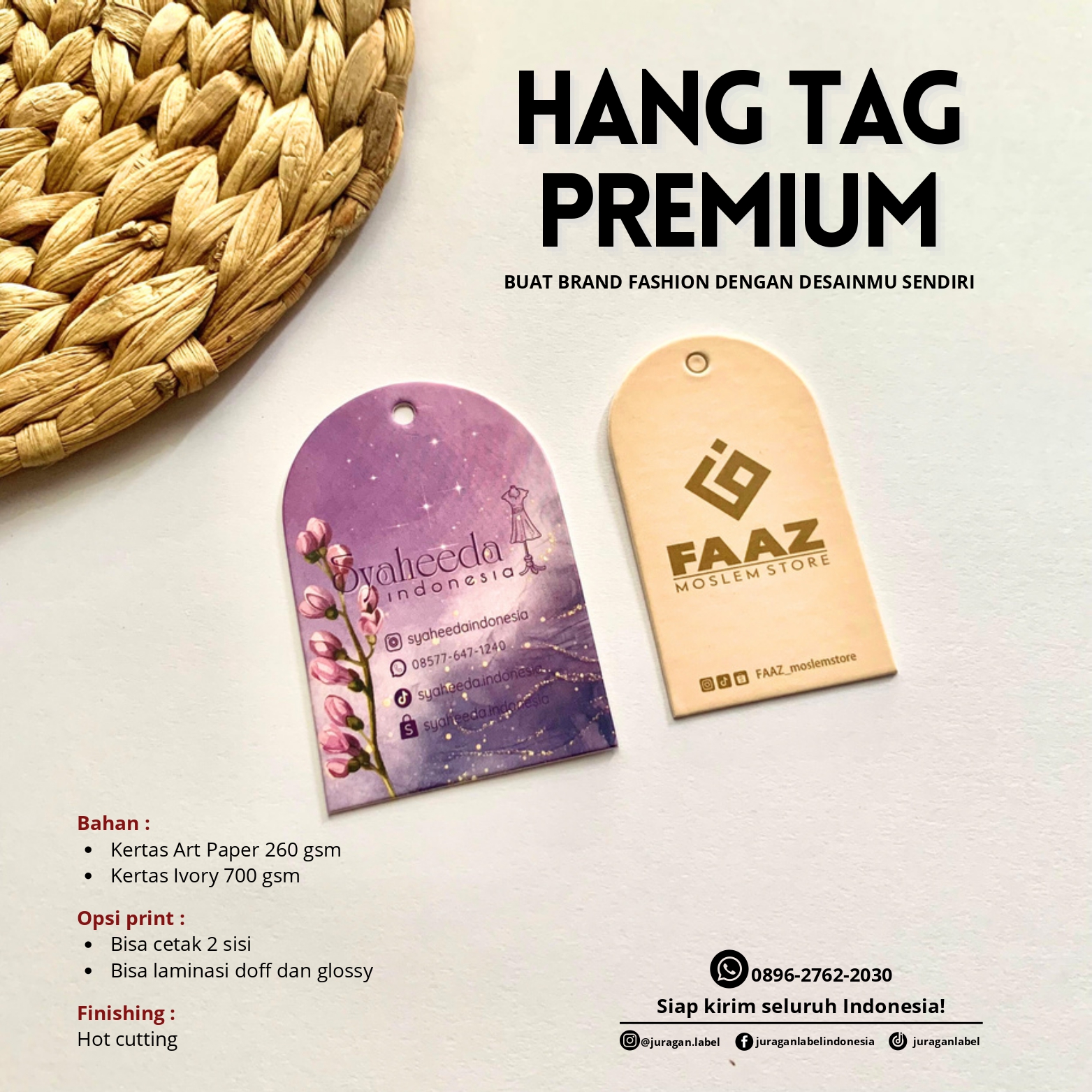 Hang Tag Custom Fullprint